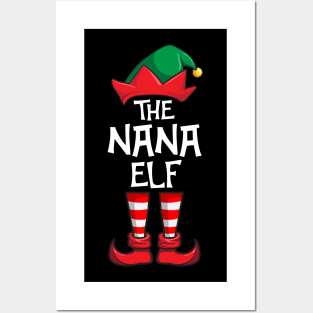 Nana Elf Matching Family Christmas Posters and Art